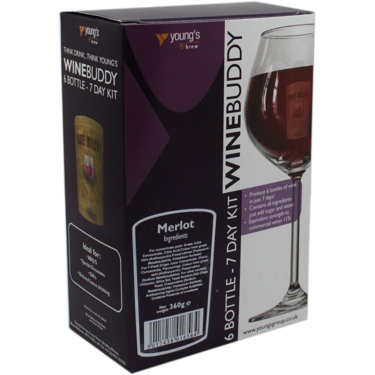 Wine Buddy 6bottle Merlot style wine kit