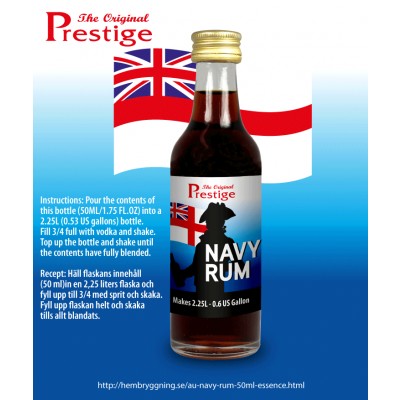 Prestige Premium Navy Rum Essence 50ml makes 