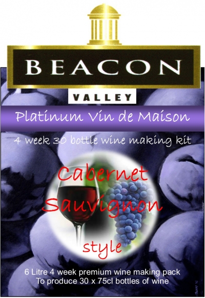 beacon valley platinum vin de maison cabernet sauvignon kit