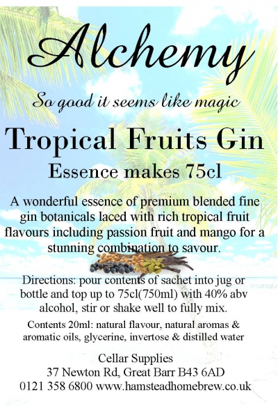 alchemy tropical fruits gin essence